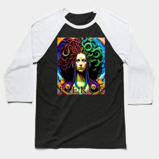 Beautiful Fierce Medusa Goddess Baseball T-Shirt